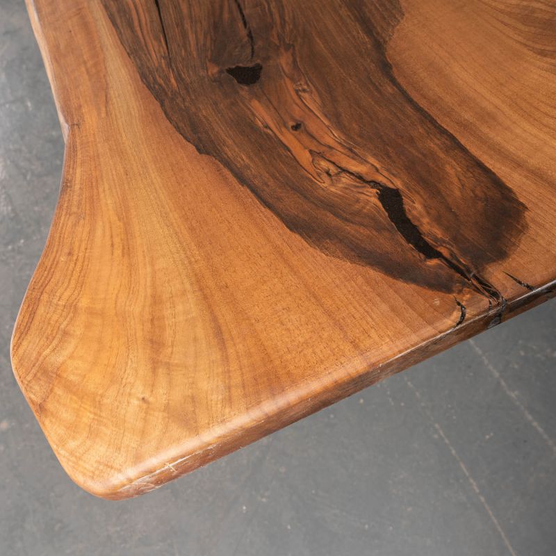 Walnut Seamed Two Piece Table