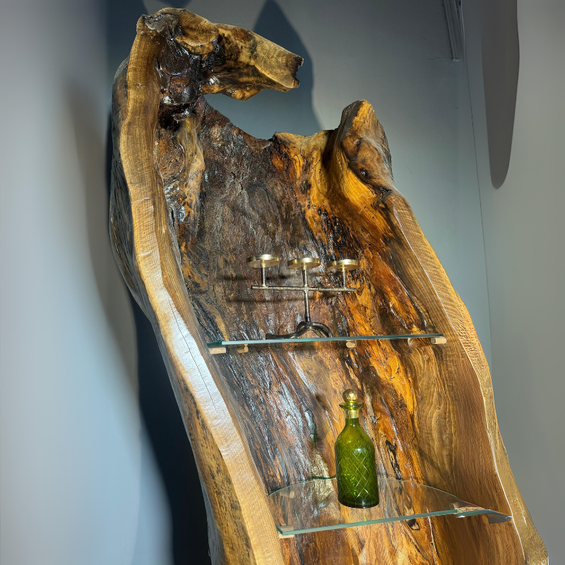 Walnut Single Piece Showcase