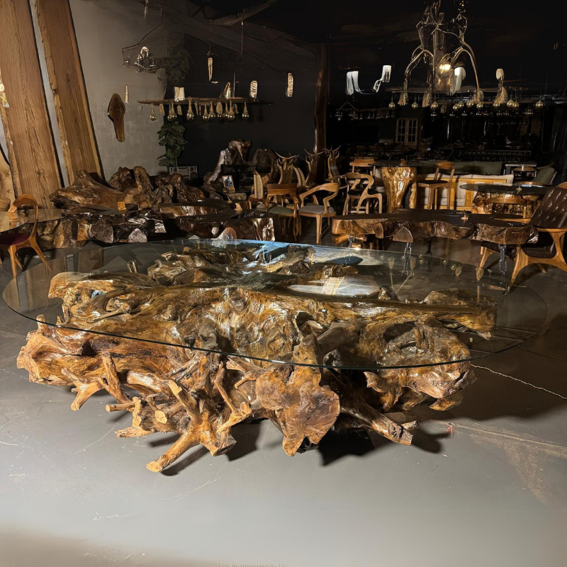 Natural Walnut Root Table