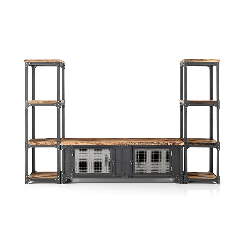 Metal Walnut TV Unit
