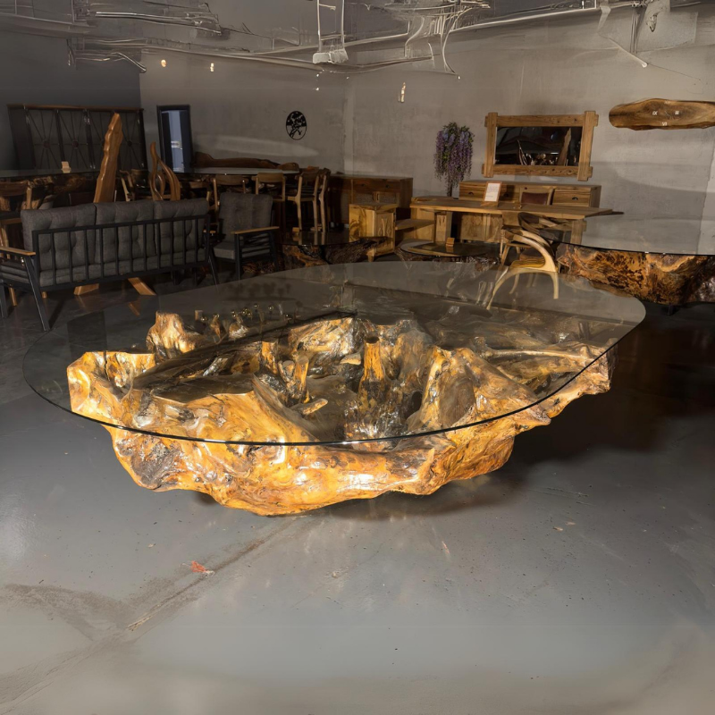 Natural Walnut Root Table