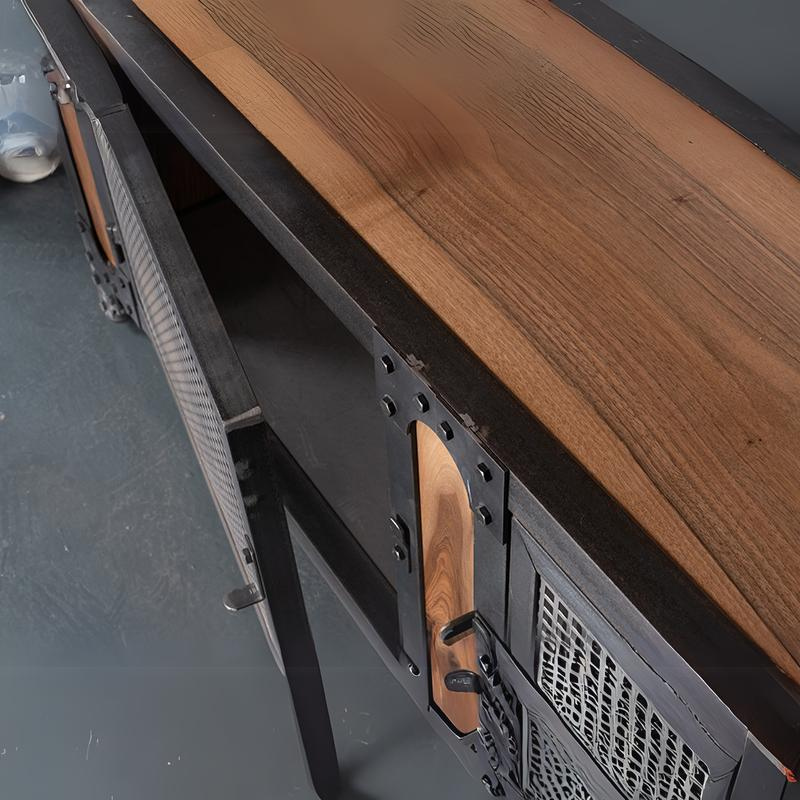 Metal-Walnut Console