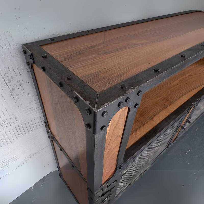 Metal-Walnut Console