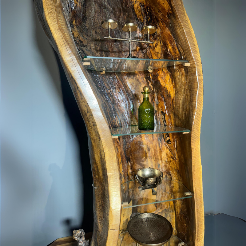 Walnut Single Piece Showcase