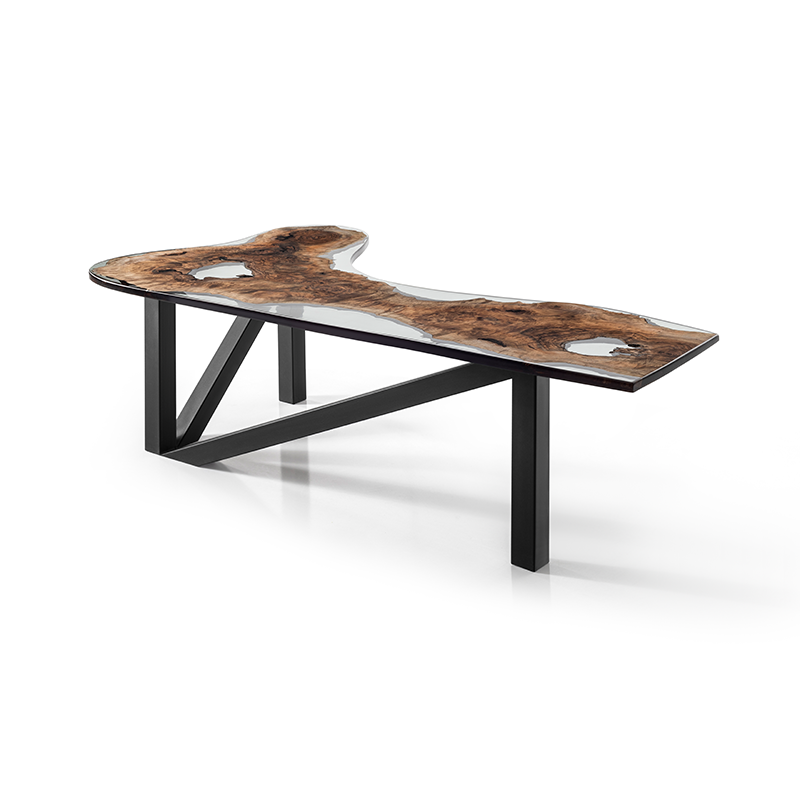 Epoxy Walnut Executive Desk