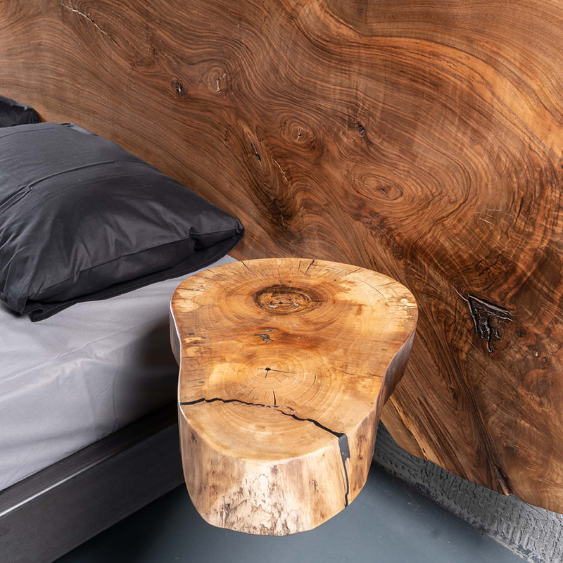 Metal - Walnut Headboard Bed