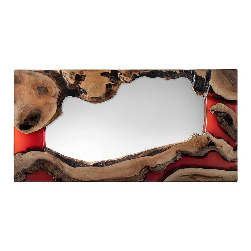 Epoxy Coated Walnut Mirror