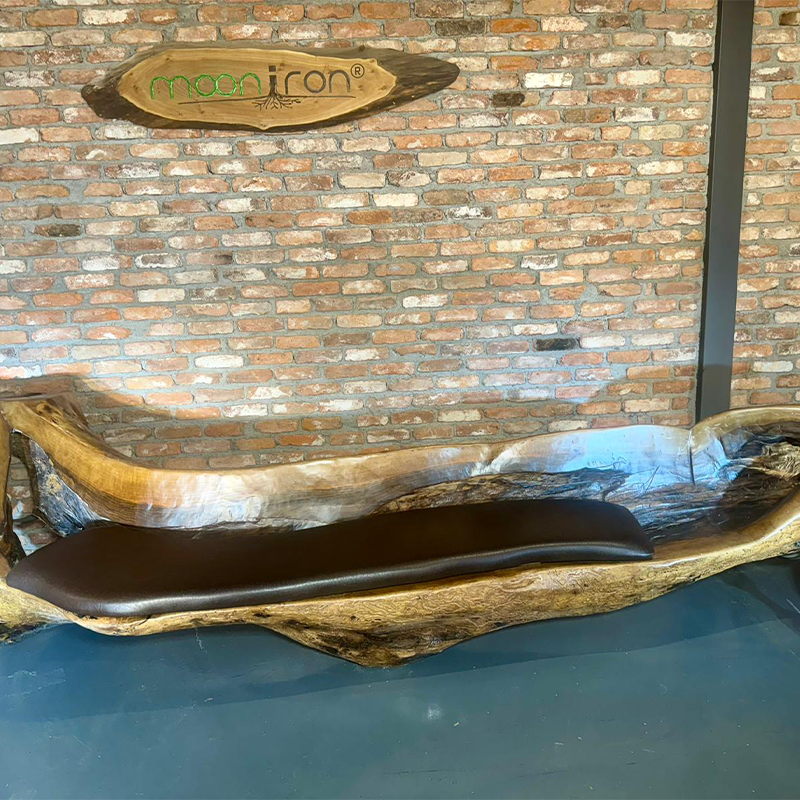 One Piece Walnut Sofa