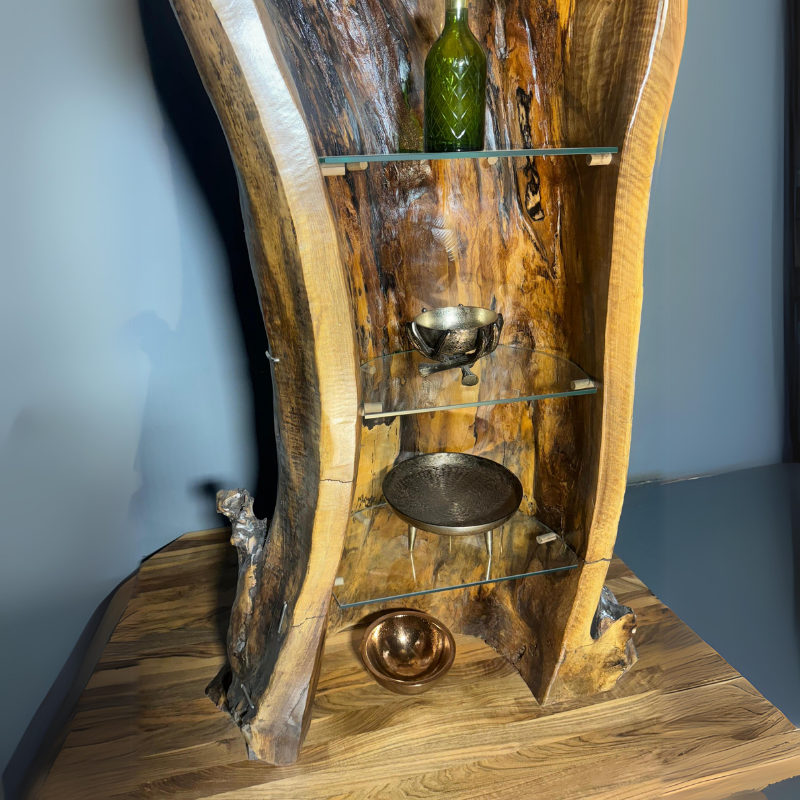 Walnut Single Piece Showcase
