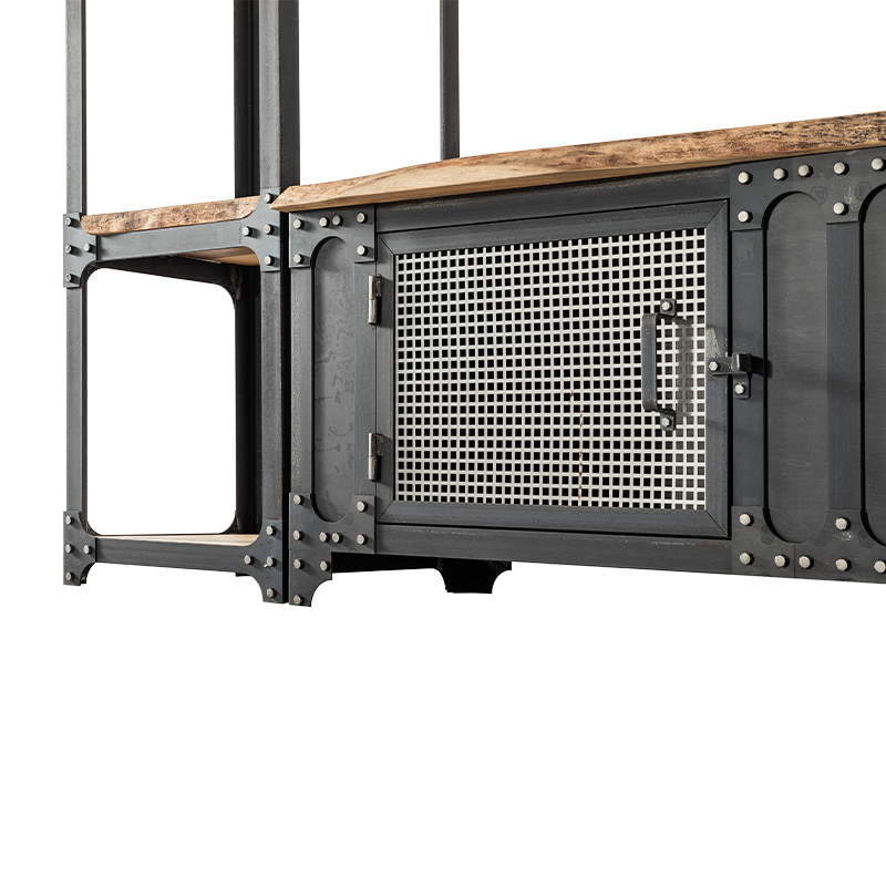 Metal Walnut TV Unit