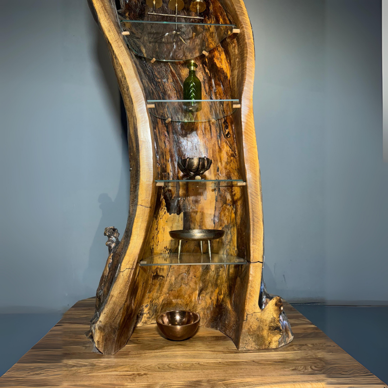 Walnut Single Piece Showcase