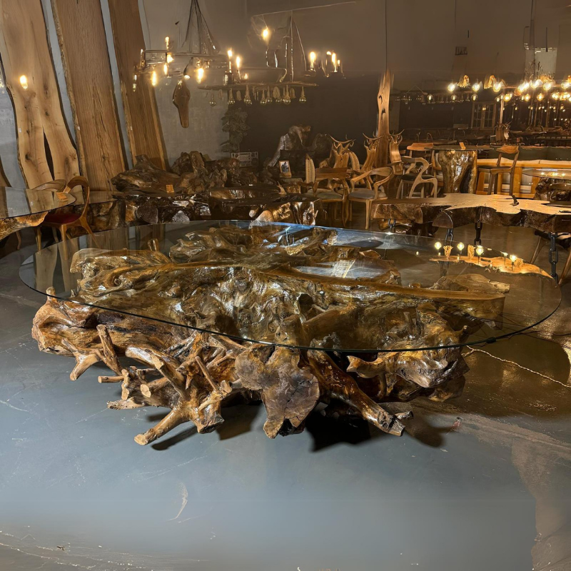 Natural Walnut Root Table