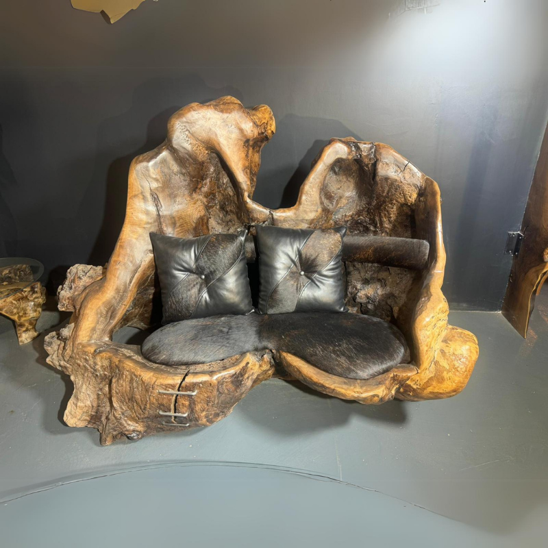 Handmade Walnut Sofa Set