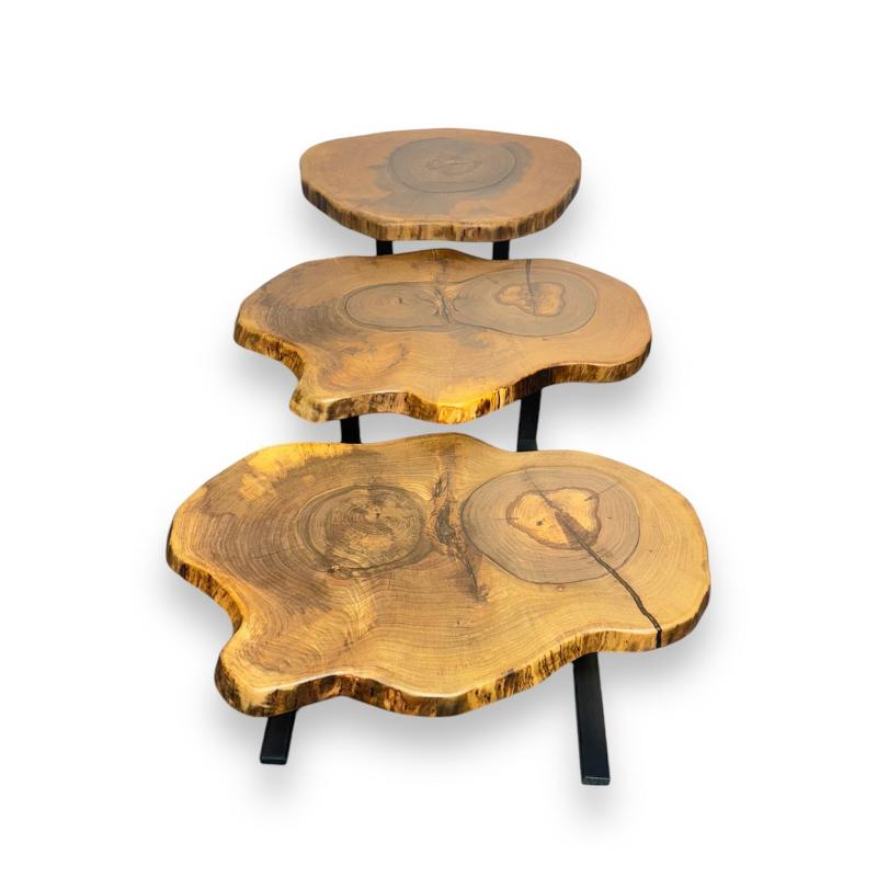 Natural Wood Nesting Table Set