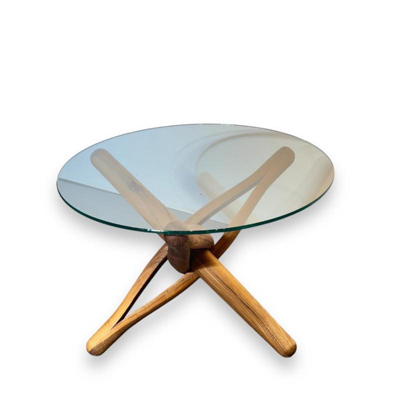 Walnut Coffee Table with Star Legs
