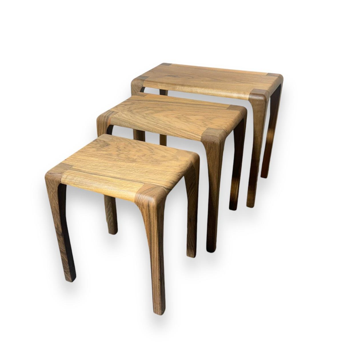 Walnut Nesting Table 3 Piece Small