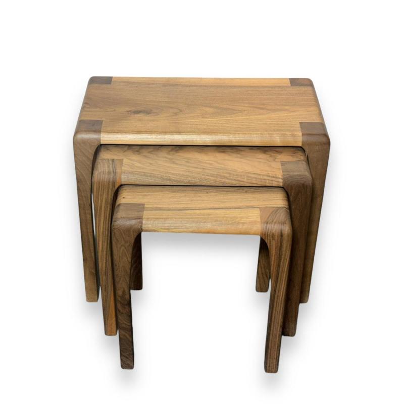 Walnut Nesting Table 3 Piece Small