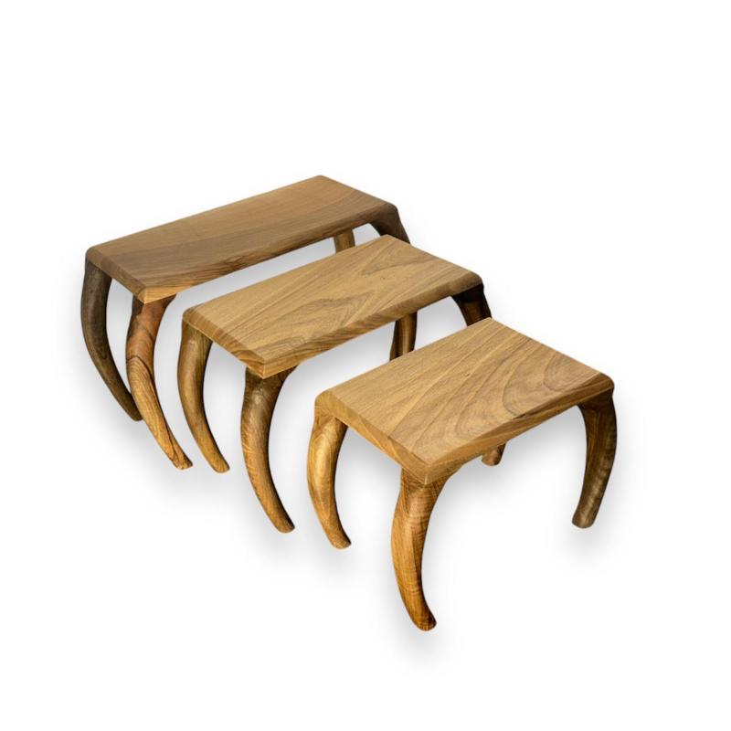Walnut Nesting Table 3 Piece Large