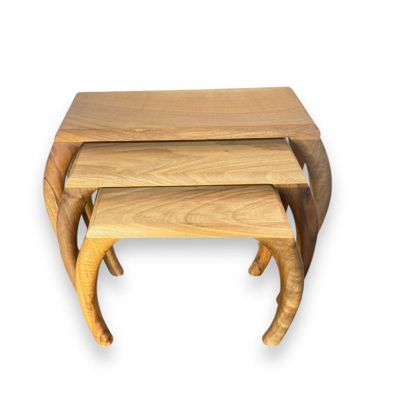 Walnut Nesting Table 3 Piece Large