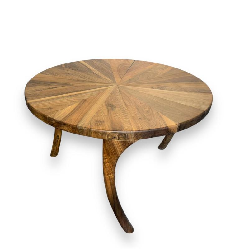 Round Table with Ivory Legs 120 CM