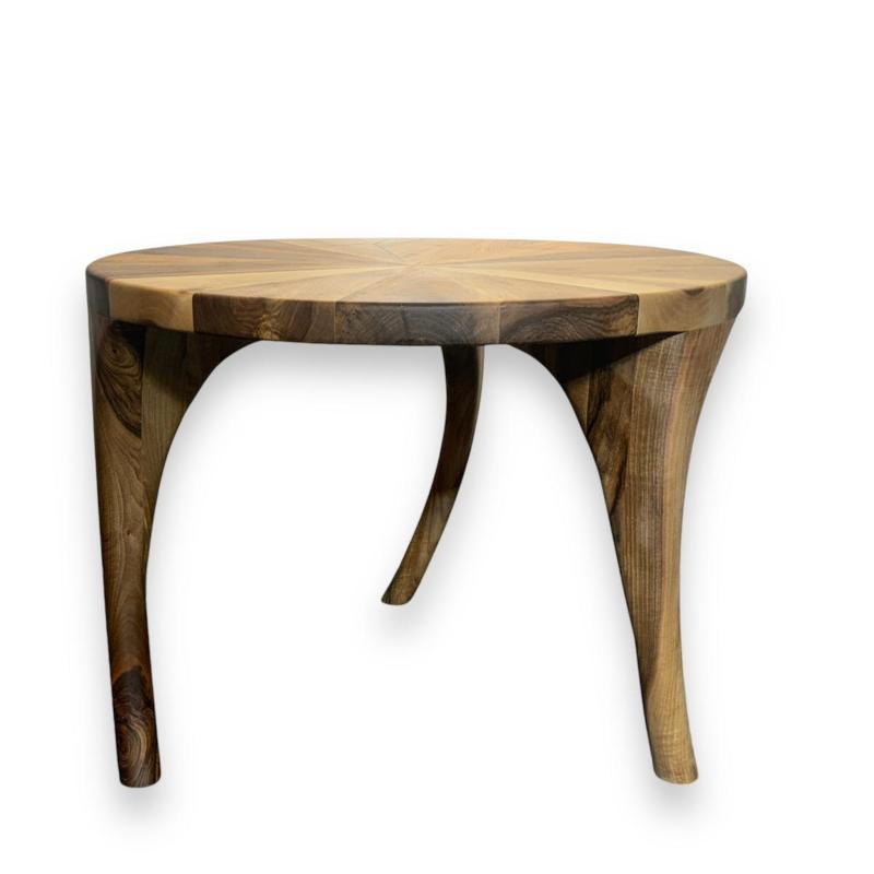 Round Table with Walnut Ivory Legs