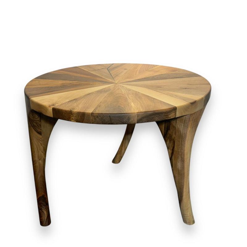 Round Table with Walnut Ivory Legs