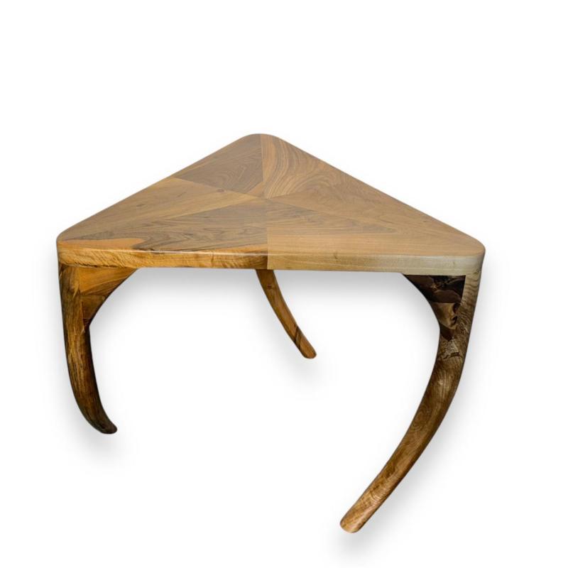 Walnut Ivory Pedestal Table