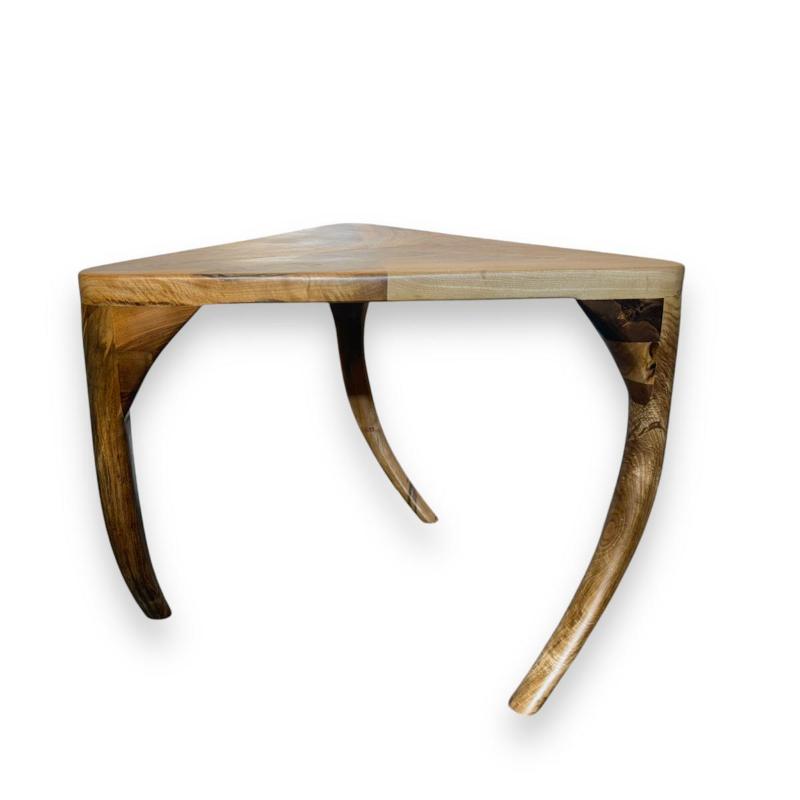 Walnut Ivory Pedestal Table